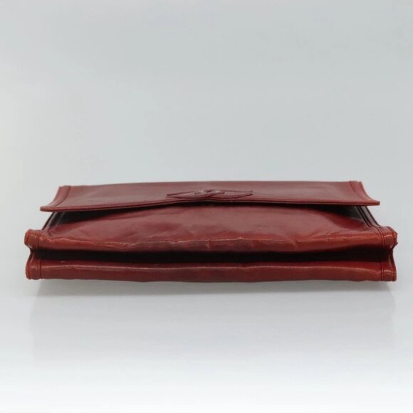 CHANEL Chain Shoulder Bag Lamb Skin Red Gold - Picture 5 of 16